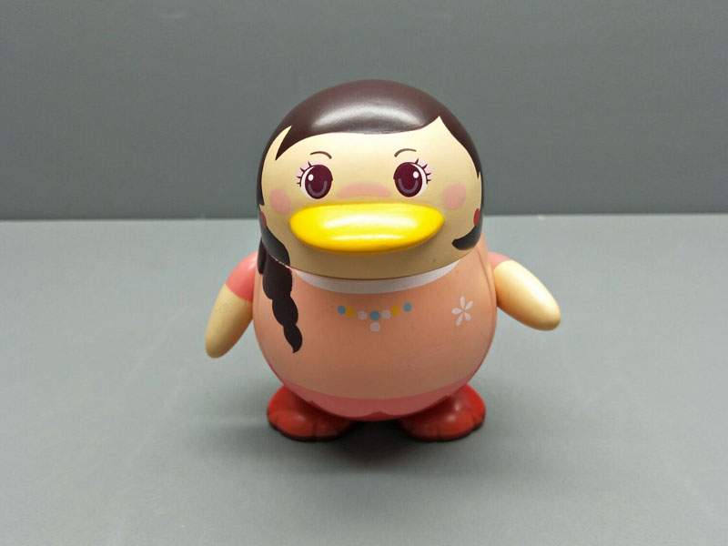 Q妹玩具 搪膠粉紅色可愛(ài)桌面擺件